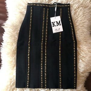 Studded bandage skirt